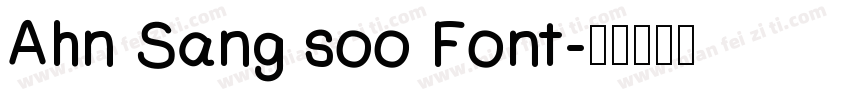Ahn Sang soo Font字体转换